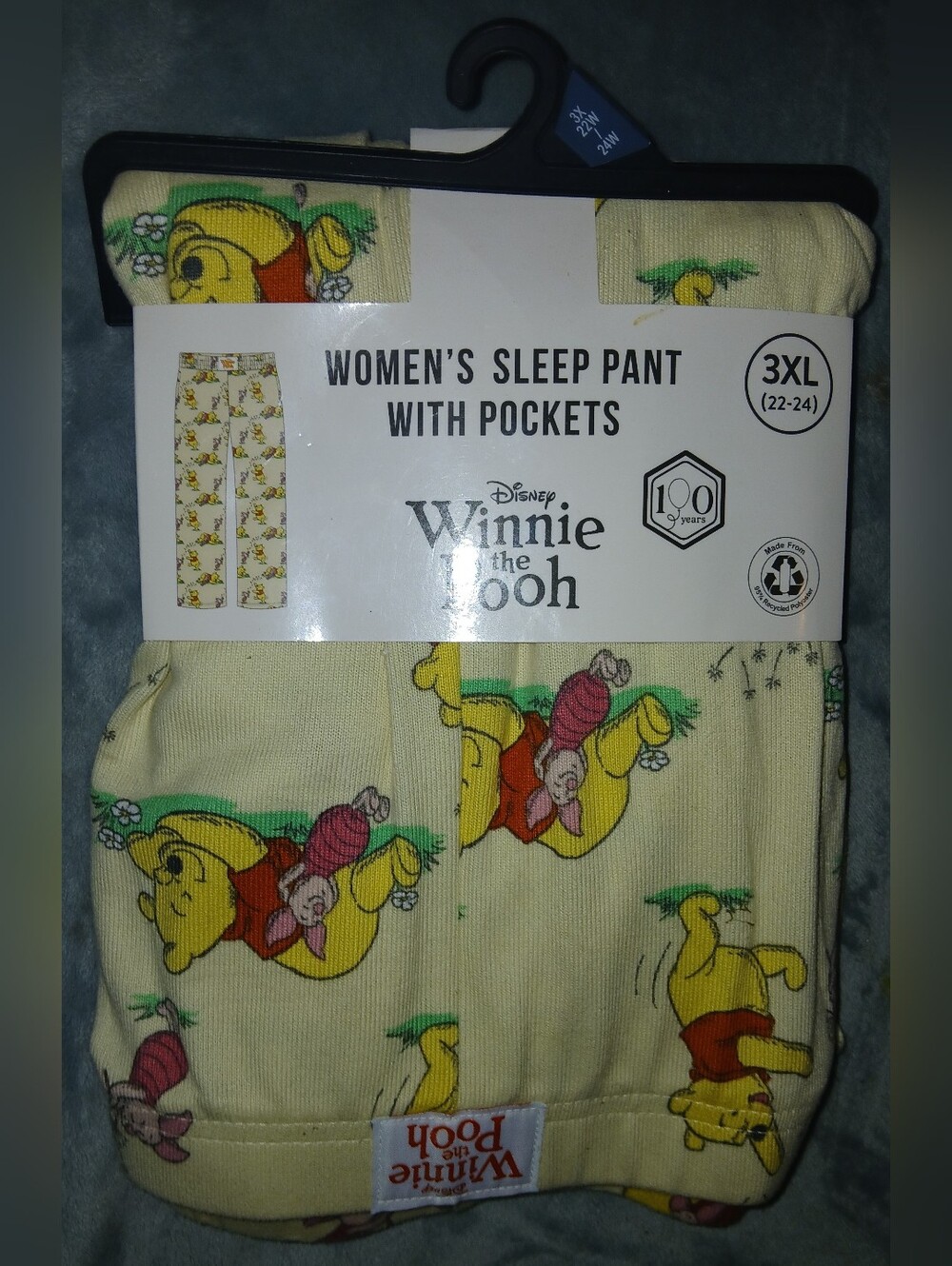 Women's Disney Winnie The Pooh Comfy Pajama Sleep Pant With Pockets Size 3XL